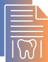 Dental Record Gradient Icon vector