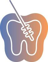Root Canal Gradient Icon vector