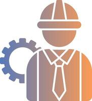 Engineer Gradient Icon vector