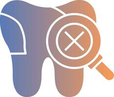 Unhealthy Tooth Gradient Icon vector