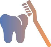 Toothbrush Gradient Icon vector
