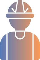 Worker Gradient Icon vector