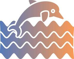 Dolphin Gradient Icon vector