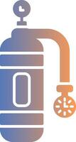 Oxygen Tank Gradient Icon vector
