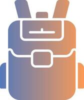 Backpack Gradient Icon vector