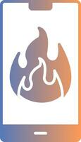 Flame Gradient Icon vector