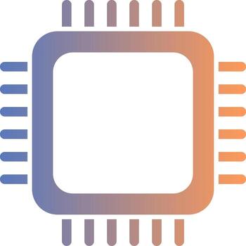 CPU Gradient Icon vector