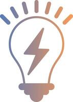 Light Bulb Gradient Icon vector