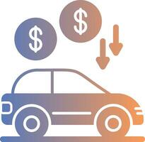 Car Loan Gradient Icon vector