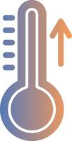 Rising Temperature Gradient Icon vector