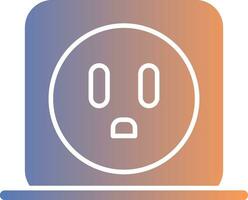 Power Socket Gradient Icon vector