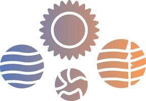 Solar System Gradient Icon vector