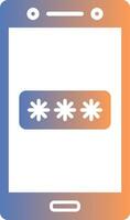Password Gradient Icon vector