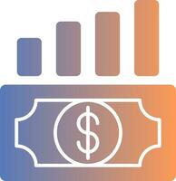 Money Growth Gradient Icon vector