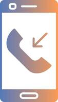 Incoming Call Gradient Icon vector