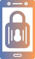 Lock Gradient Icon vector