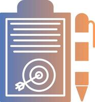 Planning Gradient Icon vector