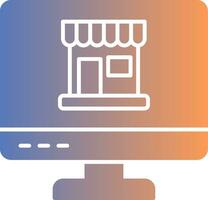 Online Shopping Gradient Icon vector