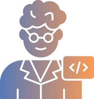 Programmer Gradient Icon vector