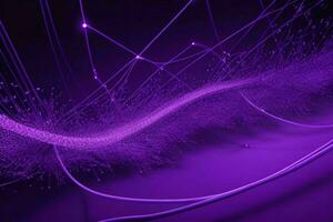 AI generated Network line of connecting stream with a wave of Futuristic abstract wave wallpaper background. Pro Photo