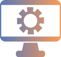 Monitor Screen Gradient Icon vector