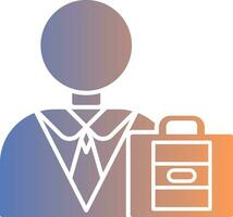 Businessman Gradient Icon vector