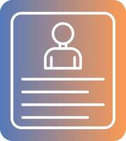 Curriculum Vitae Gradient Icon vector