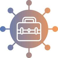 Briefcase Gradient Icon vector