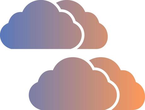 icono degradado nublado vector