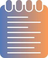 Note Pad Gradient Icon vector