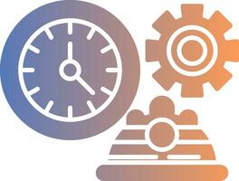 Working Hours Gradient Icon vector