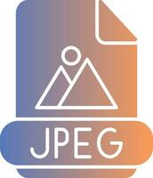 Jpeg Gradient Icon vector