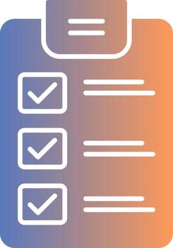 Checklist Gradient Icon vector