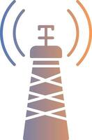 Signal Tower Gradient Icon vector