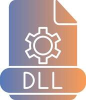 dll degradado icono vector