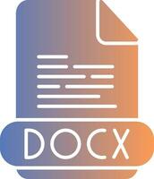 Docx Gradient Icon vector