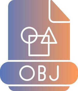 Obj Gradient Icon vector