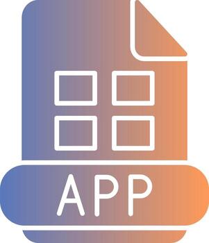 aplicación degradado icono vector