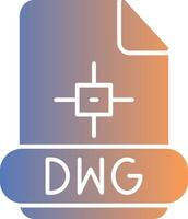 Dwg Gradient Icon vector