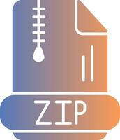 Zip Gradient Icon vector