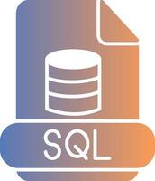 Sql Gradient Icon vector