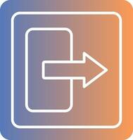 Log Out Gradient Icon vector