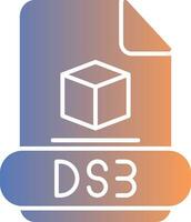 3ds degradado icono vector