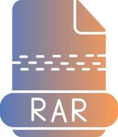 Rar Gradient Icon vector