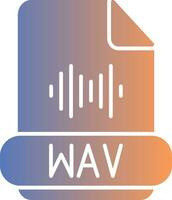 Wav Format Gradient Icon vector