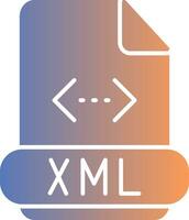Xml Gradient Icon vector