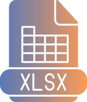 Xlsx Gradient Icon vector