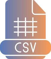 Csv Gradient Icon vector