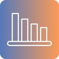 Bar Chart Gradient Icon vector