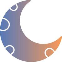 Half Moon Gradient Icon vector